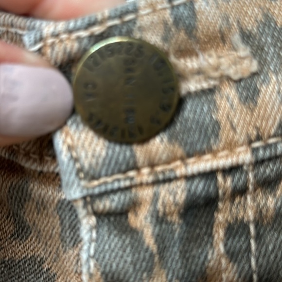 Current/Elliott Y2K Leopard Skinny Stiletto Jeans Sz 25 Indie Retro Low Rise - Picture 7 of 10